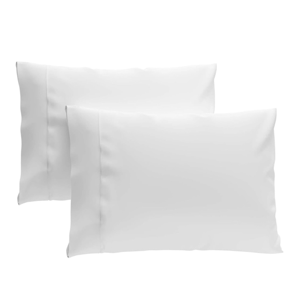 Cosy House Collection Luxury Derived from Bamboo Pillowcase Standard Set White 1